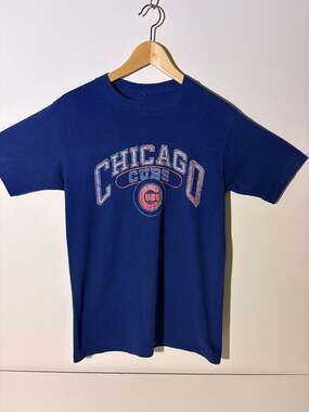 Vintage Chicago Cubs MLB Baseball T-Shirt Blue Single Stitch
